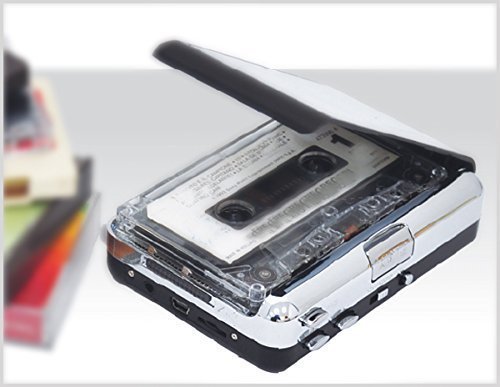 Dansrueus Latest Cassette to MP3 Converter USB Cassette Player from Tapes to MP3 PC and Mac Silver 003 