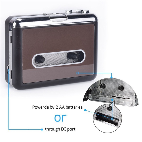 BR636B Portable Digital Bluetooth Cassette Audio Music Player TapeTo