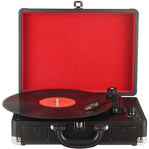 DIGITNOW Turntable Record Player 3speeds with Built-in Stereo Speakers,  Supports USB / RCA Output / Headphone Jack / MP3 / Mobile Phones Music 