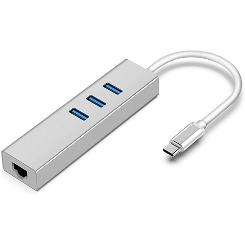Rybozen USB C to Ethernet Adapter Hub, USB 3.0 Gigabit Ethernet Hub for USB C Type C Thunderbolt 3 /MacBook/MacBook Pro/XPS More