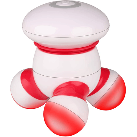 Cotsoco Handheld Massager Mini Portable Vibrating Body Massager with LED Light for Hand Head Neck Back Legs Arms Pain Release