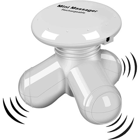 Cotsoco Mini Massager Handheld Portable Vibration Full Body Massager for Hand Head Neck Back Arms Shoulder Legs Foot Pain Release, Cordless Rechargeable Vibrating Neck Back Massager