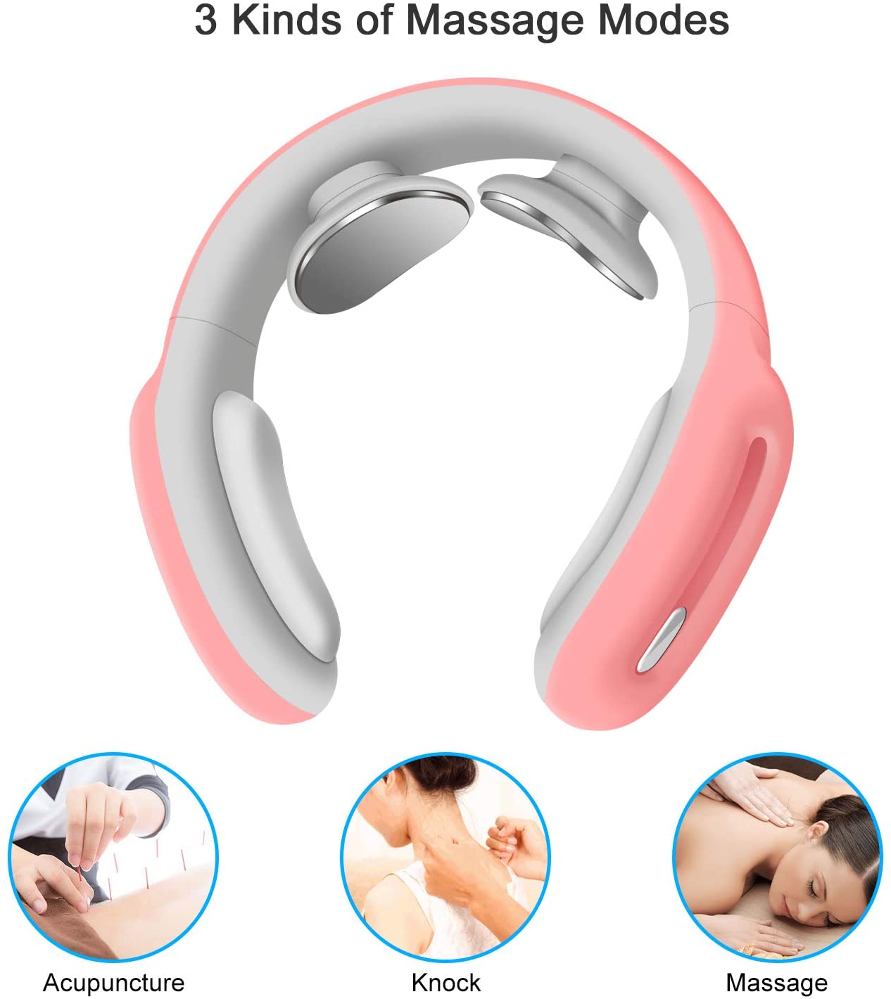 Cotsoco Neck Massager, Intelligent Neck Massage with Heat, 3 Modes 15 Levels Deep Tissue Electric Massager Use at Home Office Car for Pain Relief
