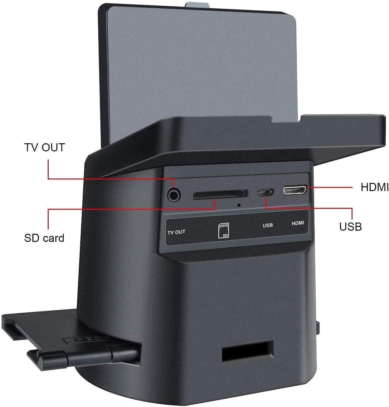 DIGITNOW Film &Slide Scanner with 22MP, Converts 35mm, 126, 110, Super 8 Films, Slides, Negatives to JPEG, Tilt-Up 3.5" LCD, Includes Cables, Film Inserts, MAC and PC Compatible