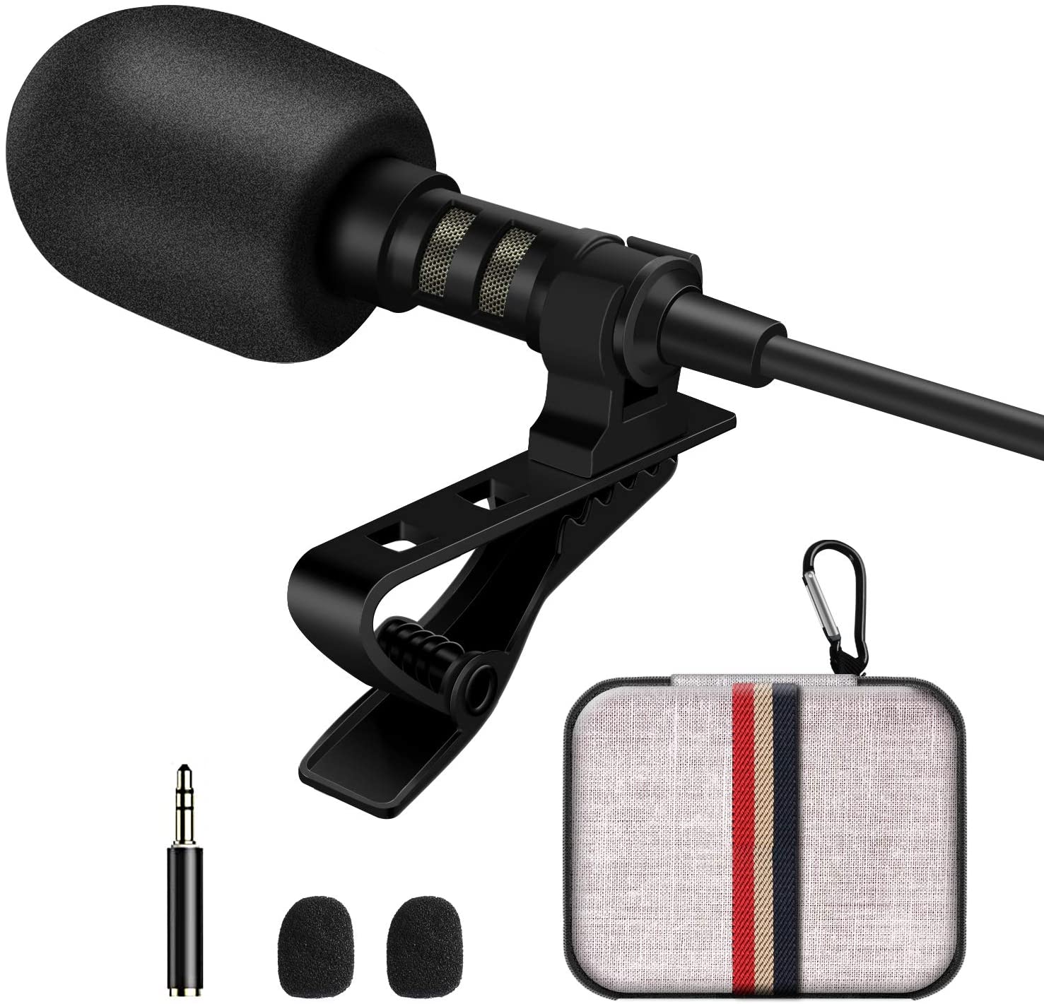 DIGITNOW Voice Professional Lavalier Lapel Microphone Omnidirectional Condenser Mic for iPhone Android Smartphone,Laptop, PC Computer,Recording Mic for Youtube,Interview,Video