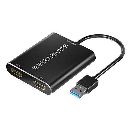 HDMI Video Capture Card,HDMI to USB 3.0 HD 1080P 60fps Live Game Capture Recording Box With HDMI Loop-out Support Windows 7/8/10 Linux Twitch for Xbox Streaming and Recording-HD Video