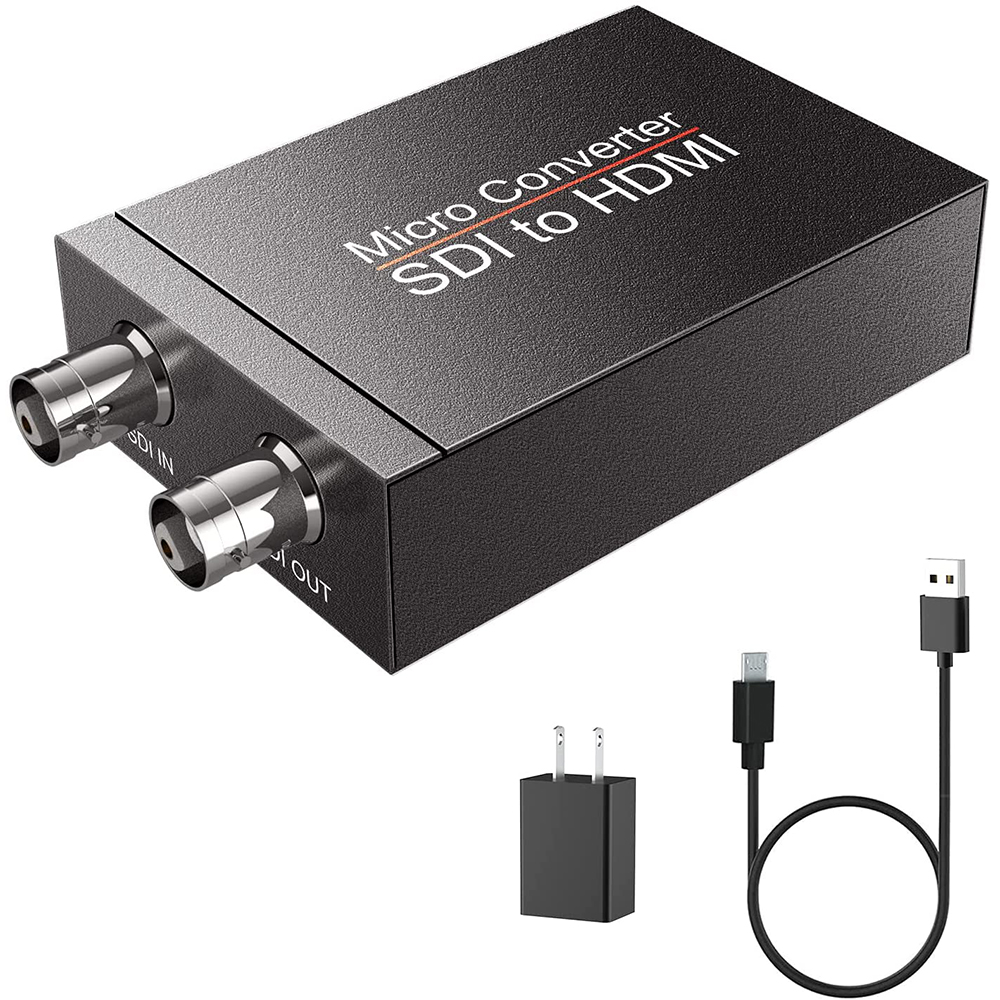 Rybozen HDMI to SDI Converter Power Supply Adapter Included, Micro Converter 1 HDMI in 2 SDI out , Audio Format Detection, High Bit Rates at 2.970 Gbit/s