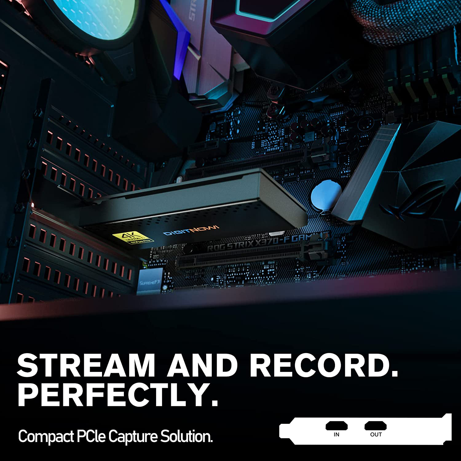 DIGITNOW PCIe Capture Card 4Kp60 - Live Gamer 4K Video Capture Card with HDMI Input/Output, Ultra-Low Latency for Streaming and Recording Nintendo Switch, PS5, PS4, Xbox Series X/S, Xbox One X