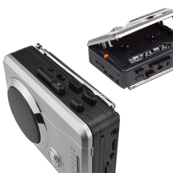 DIGITNOW Mini Stereo Audio Retro Personal Cassette Player Wireless AM/FM Radio and Voice Radio Cassette Recorder with Earphones