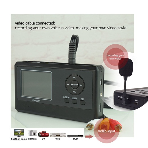 DIGITNOW Personal Media&Digital Converter.Transferring Device to Capture Video from VCR's,VHS Tapes,Hi8,Camcorder,DVD,TV BOX and Gaming Systems,etc Via MIC&3.5mm AV in.Digitize Videos to Memory Car