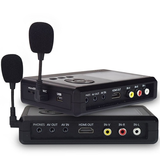DIGITNOW Personal Media&Digital Converter.Transferring Device to Capture Video from VCR's,VHS Tapes,Hi8,Camcorder,DVD,TV BOX and Gaming Systems,etc Via MIC&3.5mm AV in.Digitize Videos to Memory Car