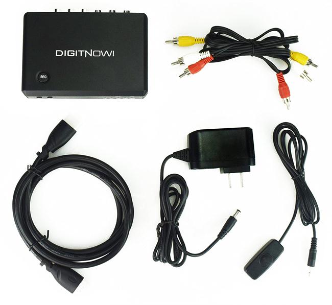 DIGITNOW HD Video Recorder, Support HDMI/YPbPr/CVBS Input and HDMI Output, Full HD 1920x1080 Resolution Input &Output+Recording to External USB, 5LEDs Display