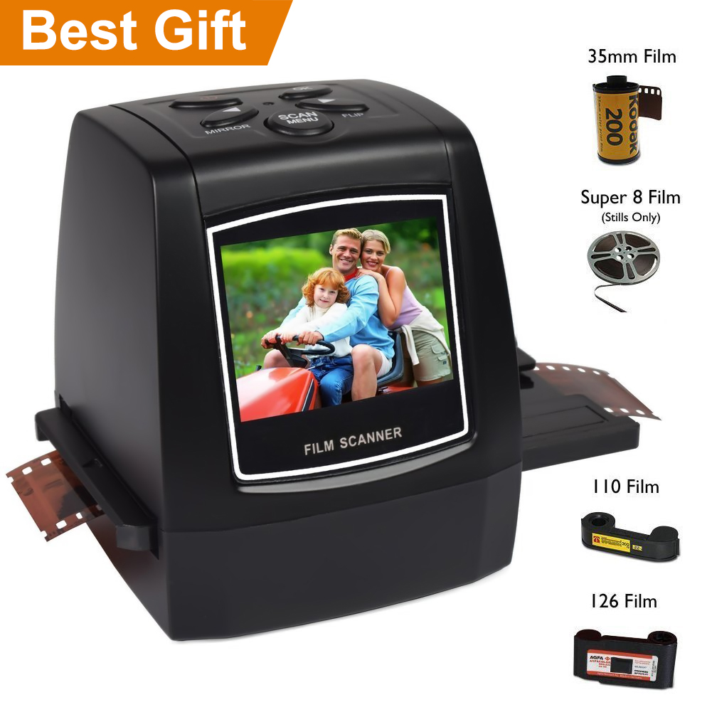 DIGITNOW Digital Film Scanner with 22MP, Converts 35mm, 126, 110, Super 8  Films, Slides, Negatives to JPEG, Tilt-Up 3.5 LCD, Transfer Pictures to  Phones Via WiFi Connection, TV&HDMI, MAC and PC Co-HD