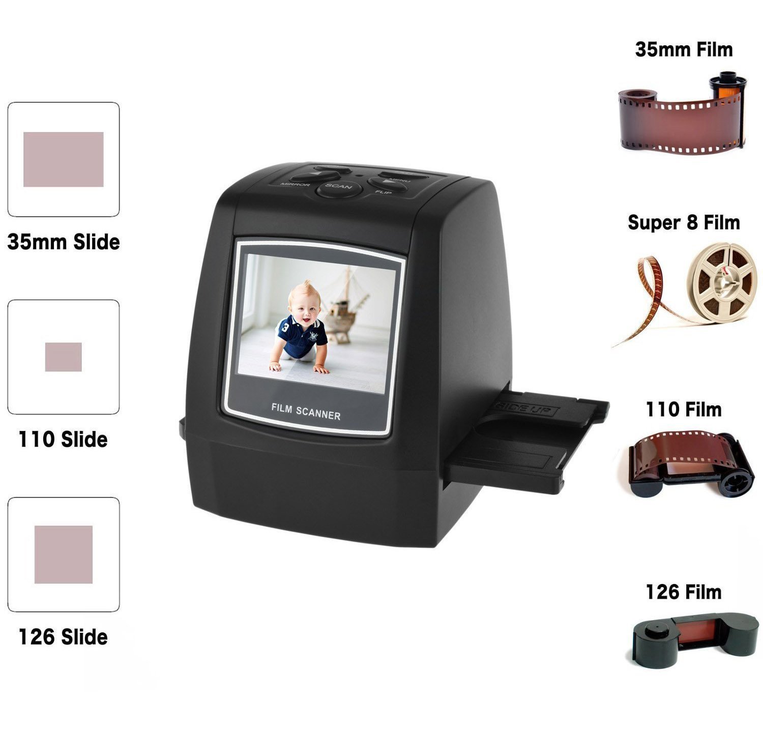 DIGITNOW Digital Film Slide Scanner 22MP, Convert 35mm 126 110
