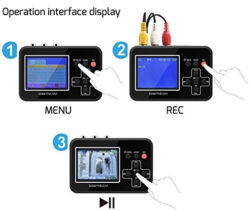 DIGITNOW Video To Digital Converter,Vhs to Digital Converter To Capture Video From VCR's,VHS Tapes,Hi8,Camcorder,DVD, TV BOX and Gaming Systems