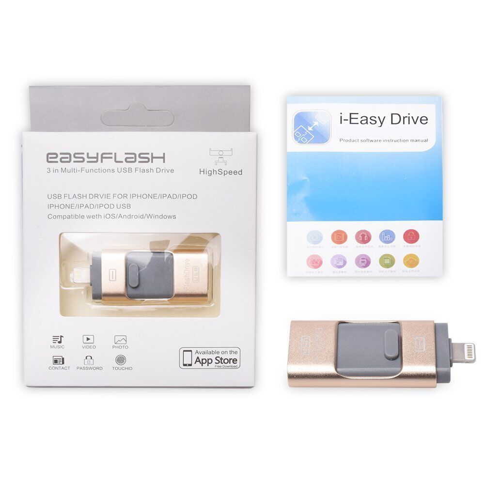 DIGITNOW USB Flash Drives for iPhone 32GB iOS Lightning Photo & Music Vault, External Memory Storage Stick Expansion to USB for iPod/iPhone / iPad/Android & Computers