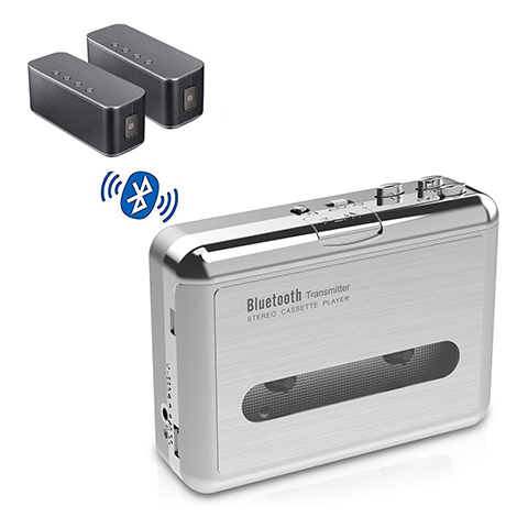 DIGITNOW Bluetooth Walkman Cassette Player Bluetooth Transfer Personal Cassette, 3.5mm Headphone Jack and Earphones Included