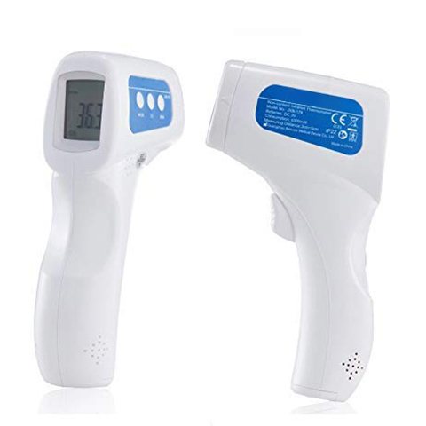 Non-Contact Infrared Forehead Digital Forehead Thermometer with LCD Display for Baby, Kids and Adults (White)