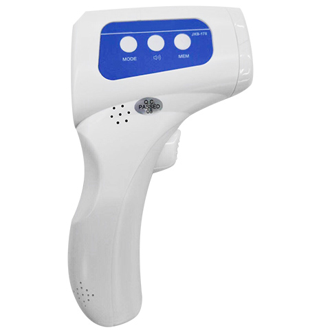 Non-Contact Infrared Forehead Digital Forehead Thermometer with LCD Display for Baby, Kids and Adults (White)
