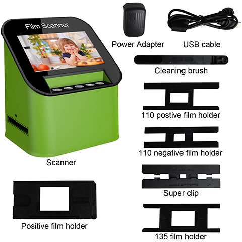 Slide Negative Scanner with Large 2.0 LCD Screen, Convert Color