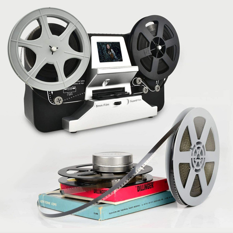 8mm & Super 8 Reels to Digital MovieMaker Film Scanner Converter, Pro Film  Digitizer Machine with