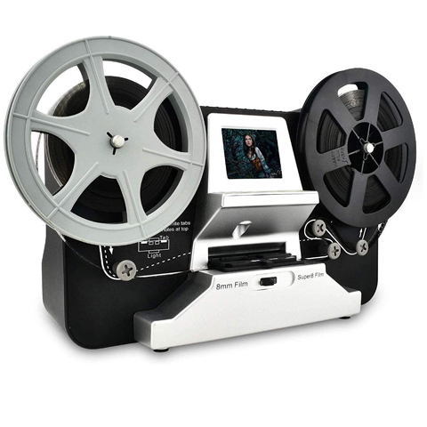 8mm & Super 8 Film to Digital Converter, Film Scanner Digitizer with 2.4  Screen, Convert 3” 5” 7” 9” Reels into 1080P Digital MP4 Files,Sharing 