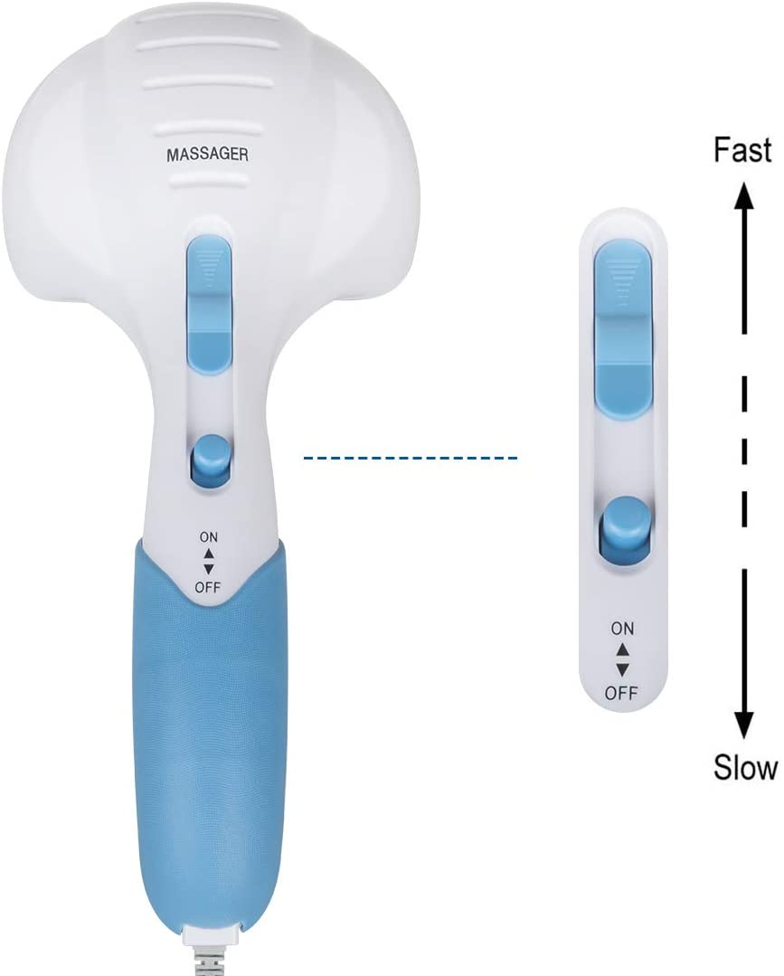 Cotsoco Handheld Neck Back Massager - Double Head Electric Full Body Massager - Deep Tissue Percussion Massage Hammer for Muscles, Arm, Neck, Shoulder, Back, Leg, Foot