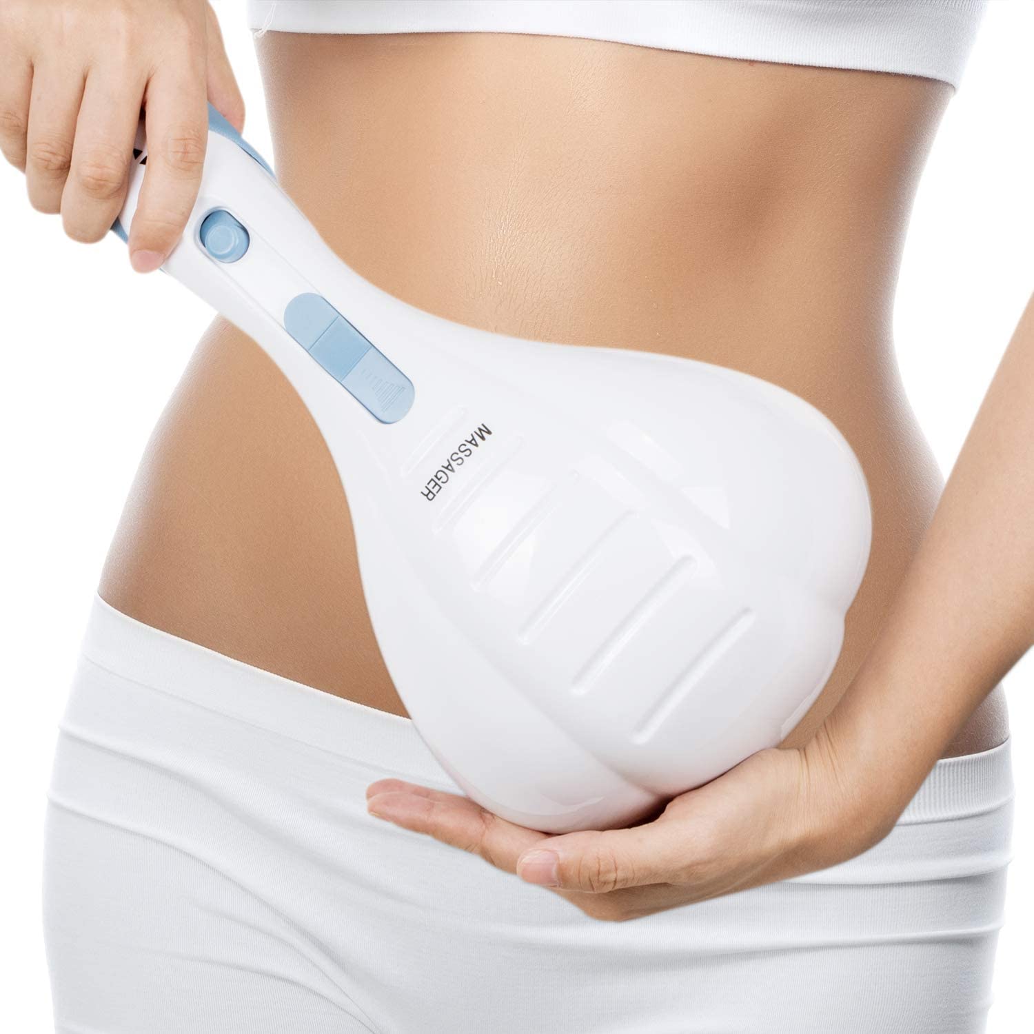 Cotsoco Handheld Neck Back Massager - Double Head Electric Full Body Massager - Deep Tissue Percussion Massage Hammer for Muscles, Arm, Neck, Shoulder, Back, Leg, Foot