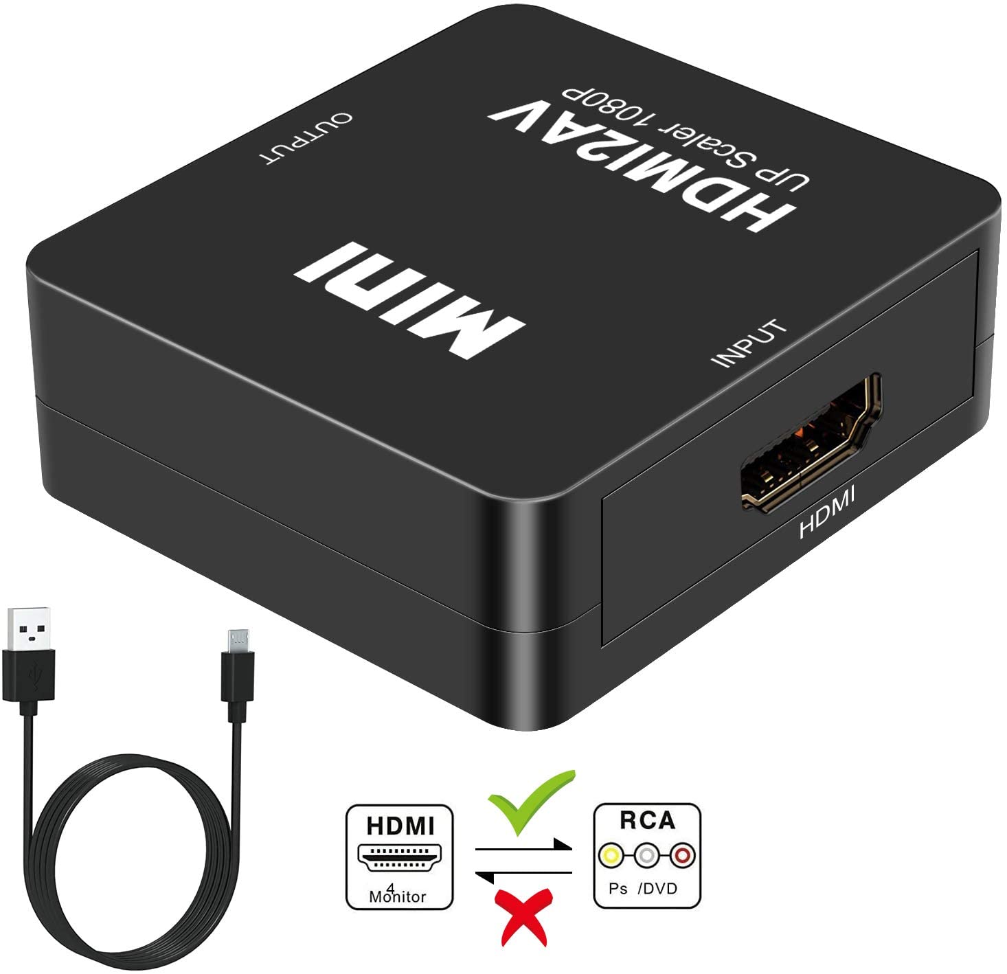 Converter AV 3 RCA to HDMI