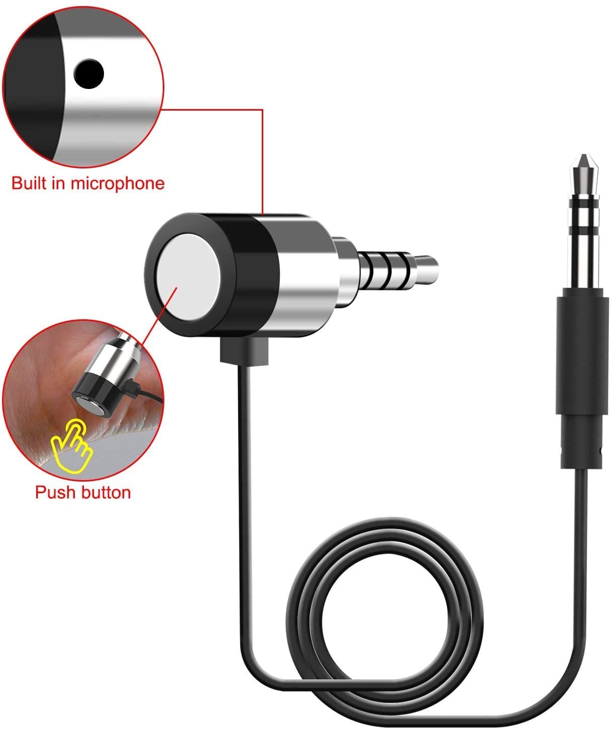 DIGITNOW Car Cassette Adapter to Play Smartphone Music Through Cassette Deck, Cassette Adapter Plug & Play, with Auxiliary Calling Microphone