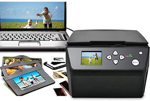 DIGITNOW 22MP Film &Slide Photo Multi-Function Scanner, Converts 135Film/35mm,110Film/16mmNegatives/Slide/Photo/Document/Business Card to HD 22MP Digital JPG Files, 8GB Memory Card Included