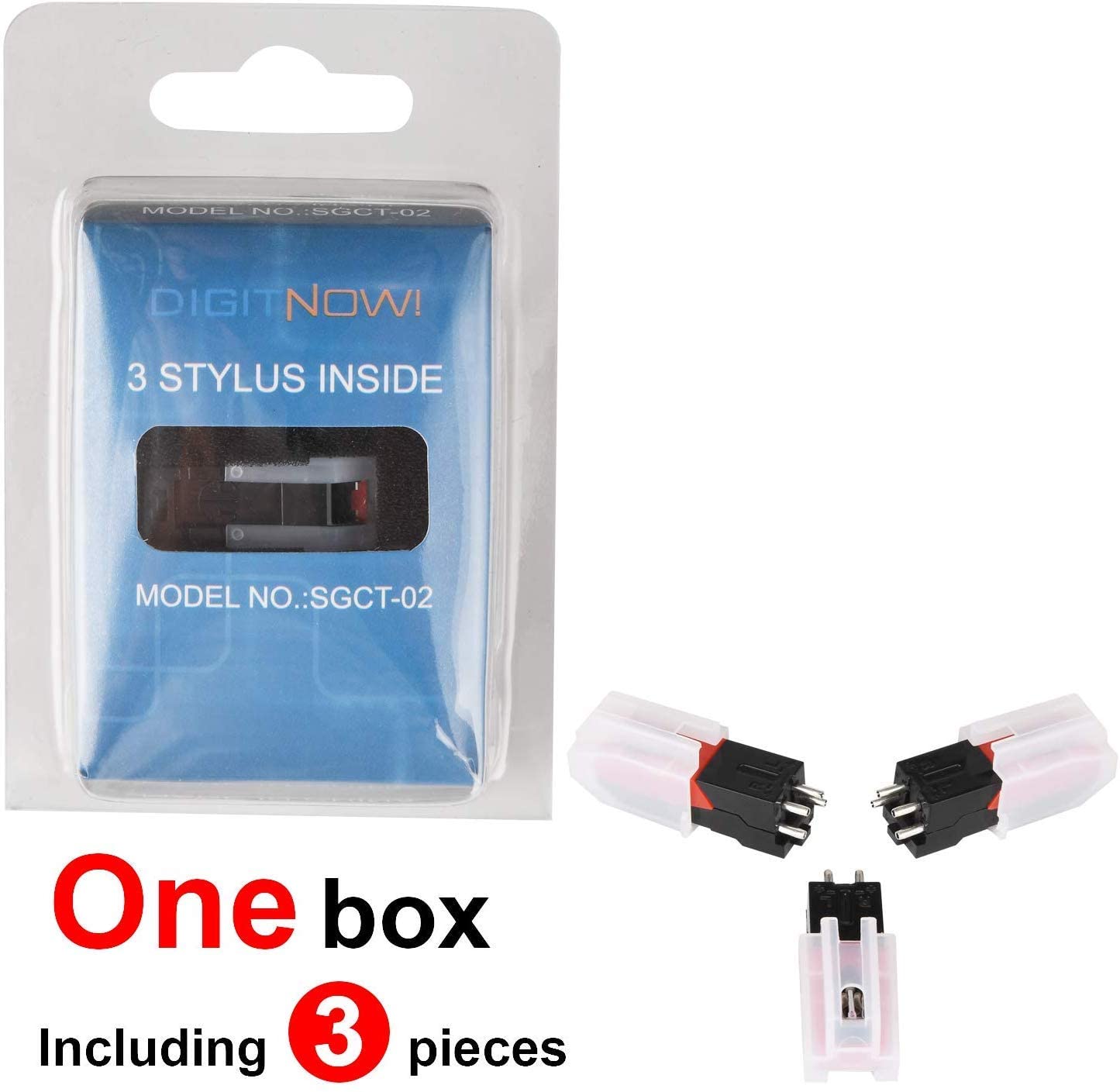 DIGITNOW! Vinyl Turntable Cartridge with Needle Stylus for Vintage LP for Record Player - 3 Pack