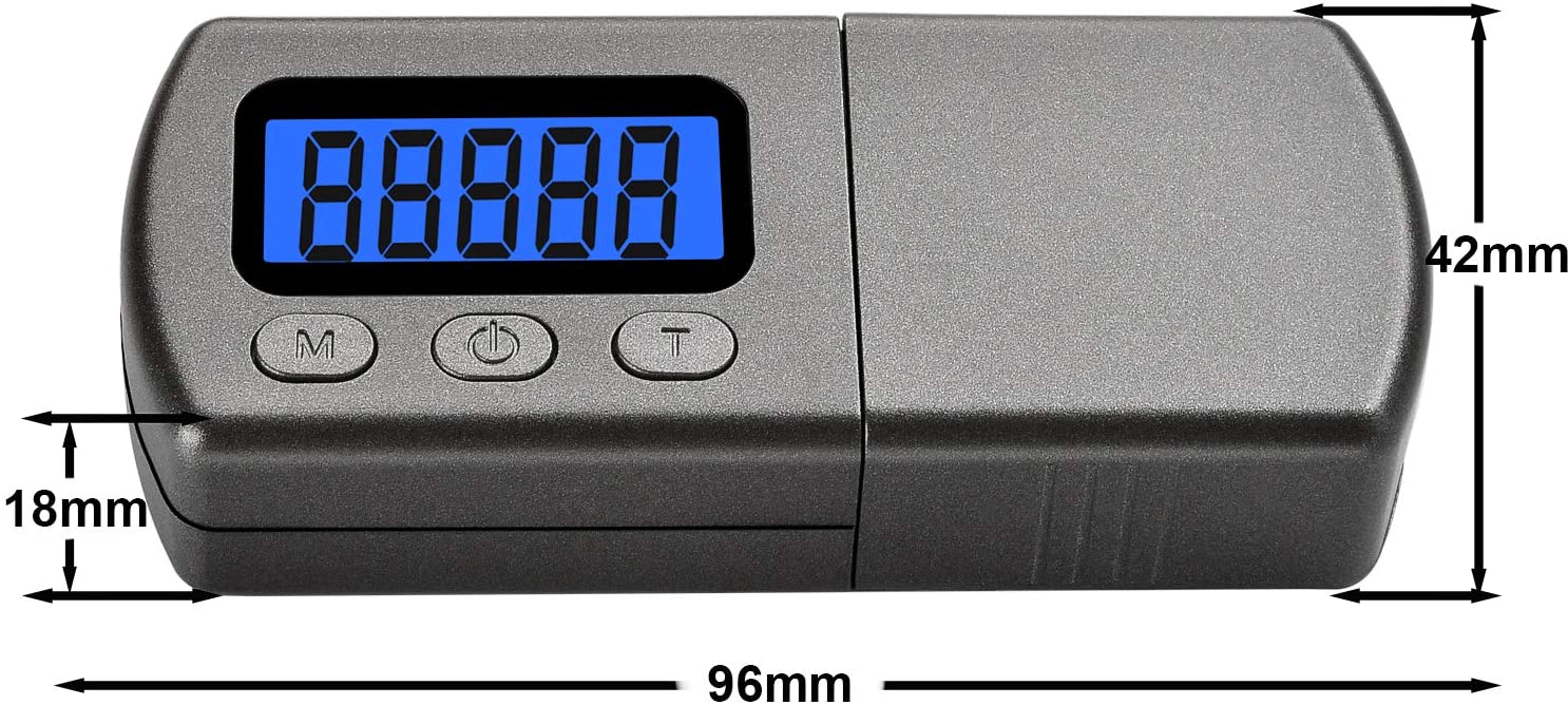 DIGITNOW High Precise Mini Digital Turntable Stylus Force Scale Gauge 0.01g/5.00g Blue LCD Backlight for Tonearm Phono Cartridge
