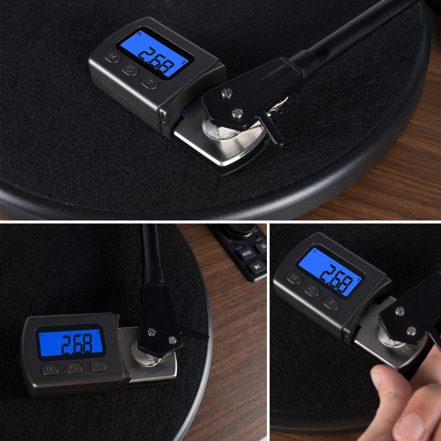 DIGITNOW High Precise Mini Digital Turntable Stylus Force Scale Gauge 0.01g/5.00g Blue LCD Backlight for Tonearm Phono Cartridge