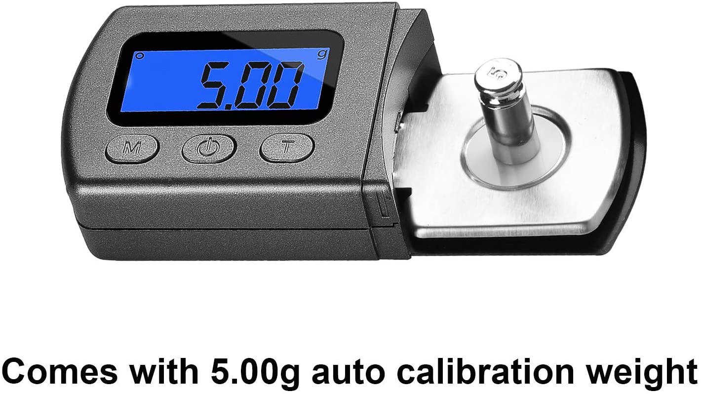 DIGITNOW High Precise Mini Digital Turntable Stylus Force Scale Gauge 0.01g/5.00g Blue LCD Backlight for Tonearm Phono Cartridge