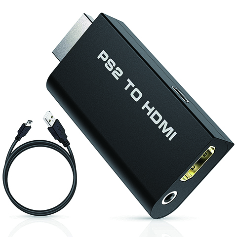 thumbnail interactive-video image 1 of PS2 To HDMI Video Converter Adapter With 3.5mm Audio Output For HDTV – Black, Aluminum Body 1 of 5