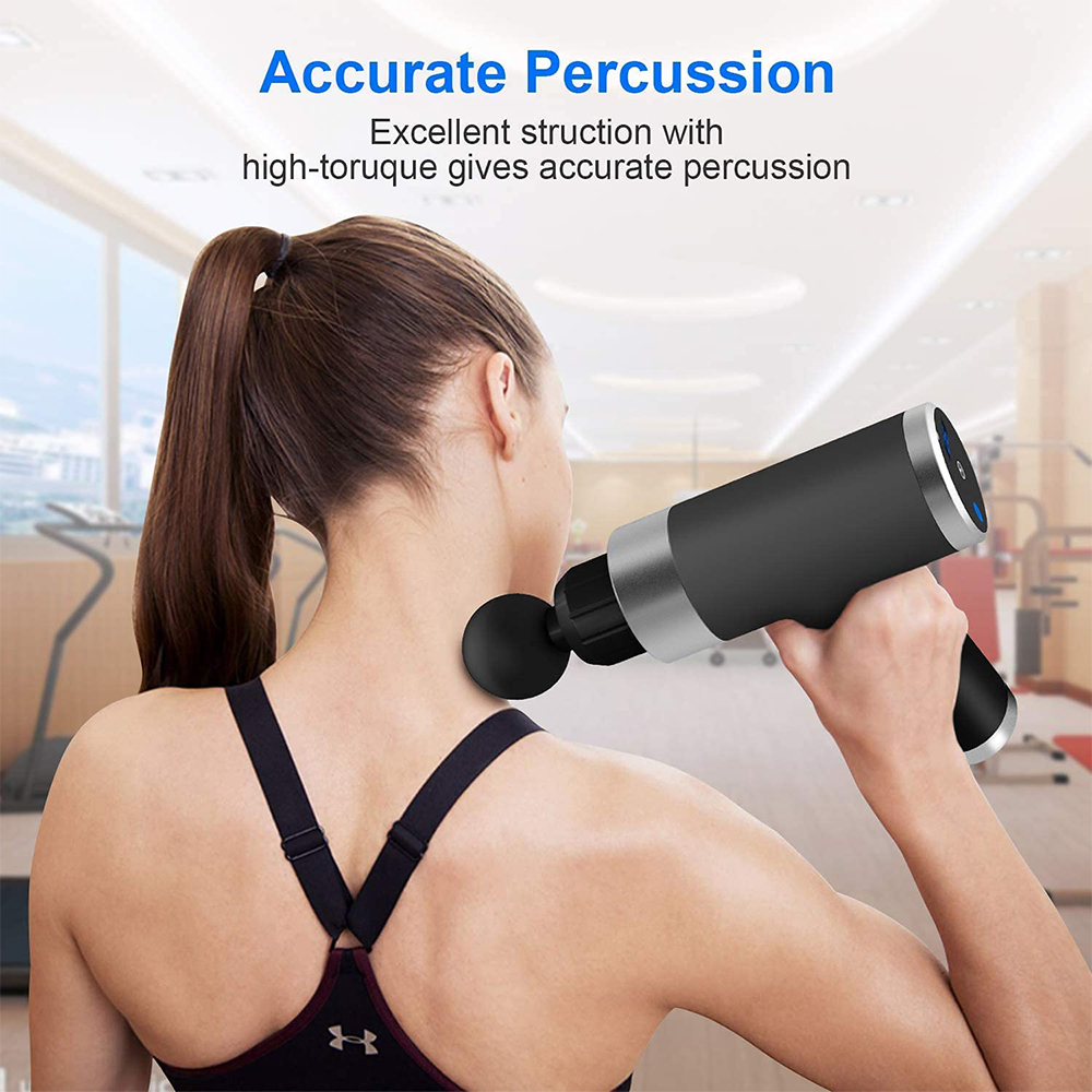  Massage Gun Deep Tissue - Back Muscle Massager w/High Torque  Motor for Back Pain, Shoulder, Neck, Body, All Muscles Recover & Massage :  Health & Household