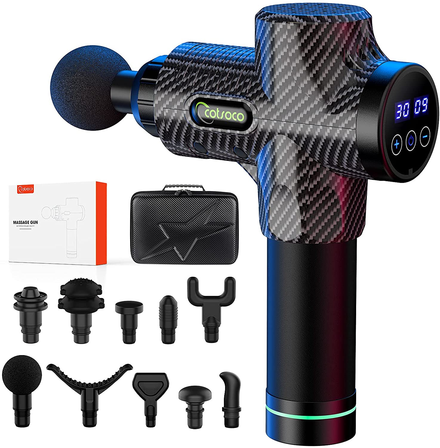 Massage Gun for Athletes,Cotsoco Professional Deep Tissue Massage Gun for  Pain Relief Super Quiet Electric Massager with 10 Massage Heads and 30  Speeds Muscle Vibration Massager-Muscle Massager-DIGITNOW!