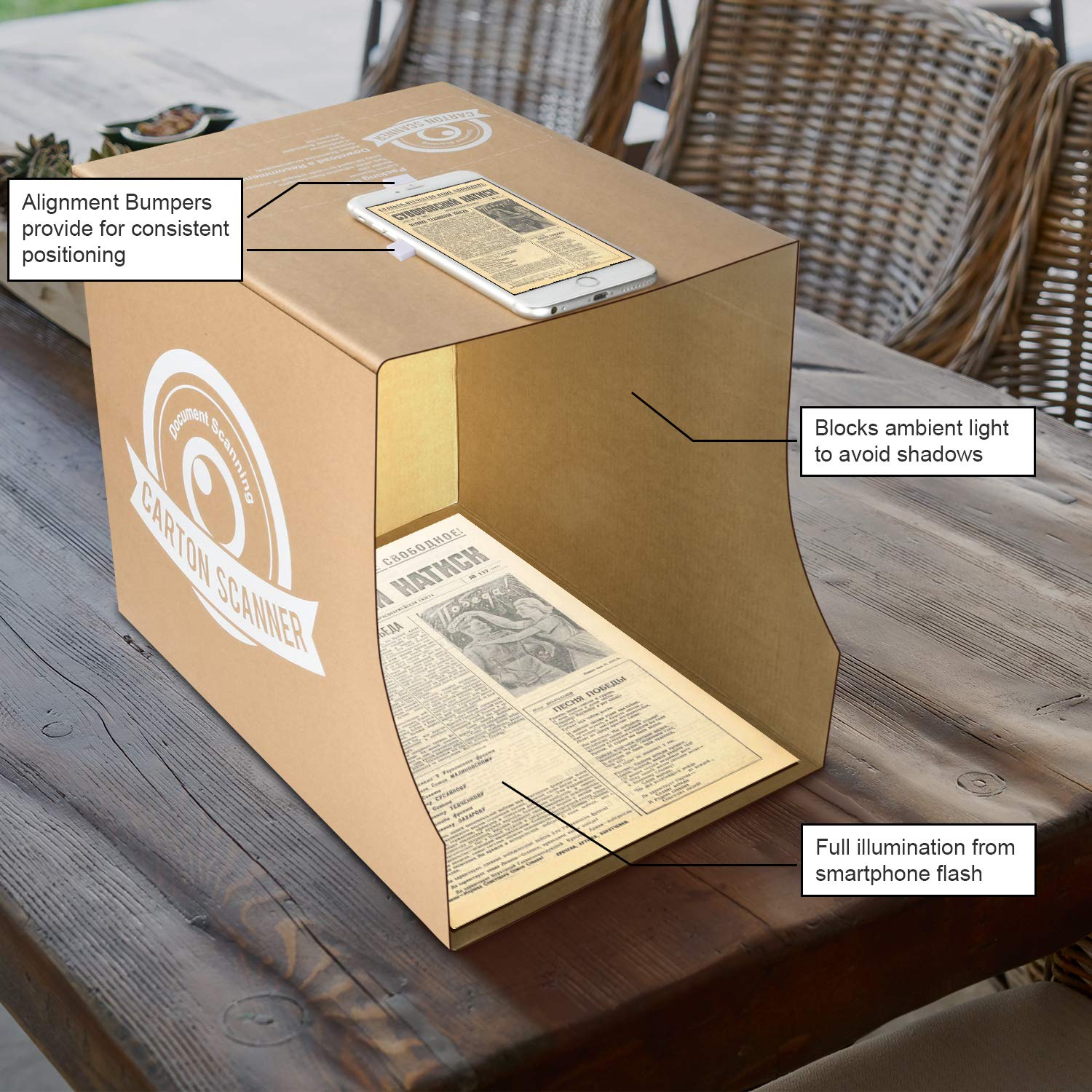 The Smart Phone Document Scanner, Document Scanning Solution, Scan Receipts, Letters, Notes, Fragile documents