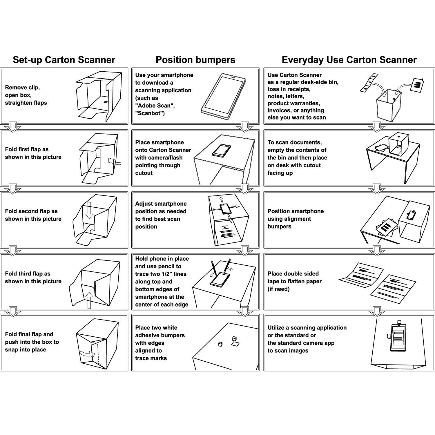 The Smart Phone Document Scanner, Document Scanning Solution, Scan Receipts, Letters, Notes, Fragile documents