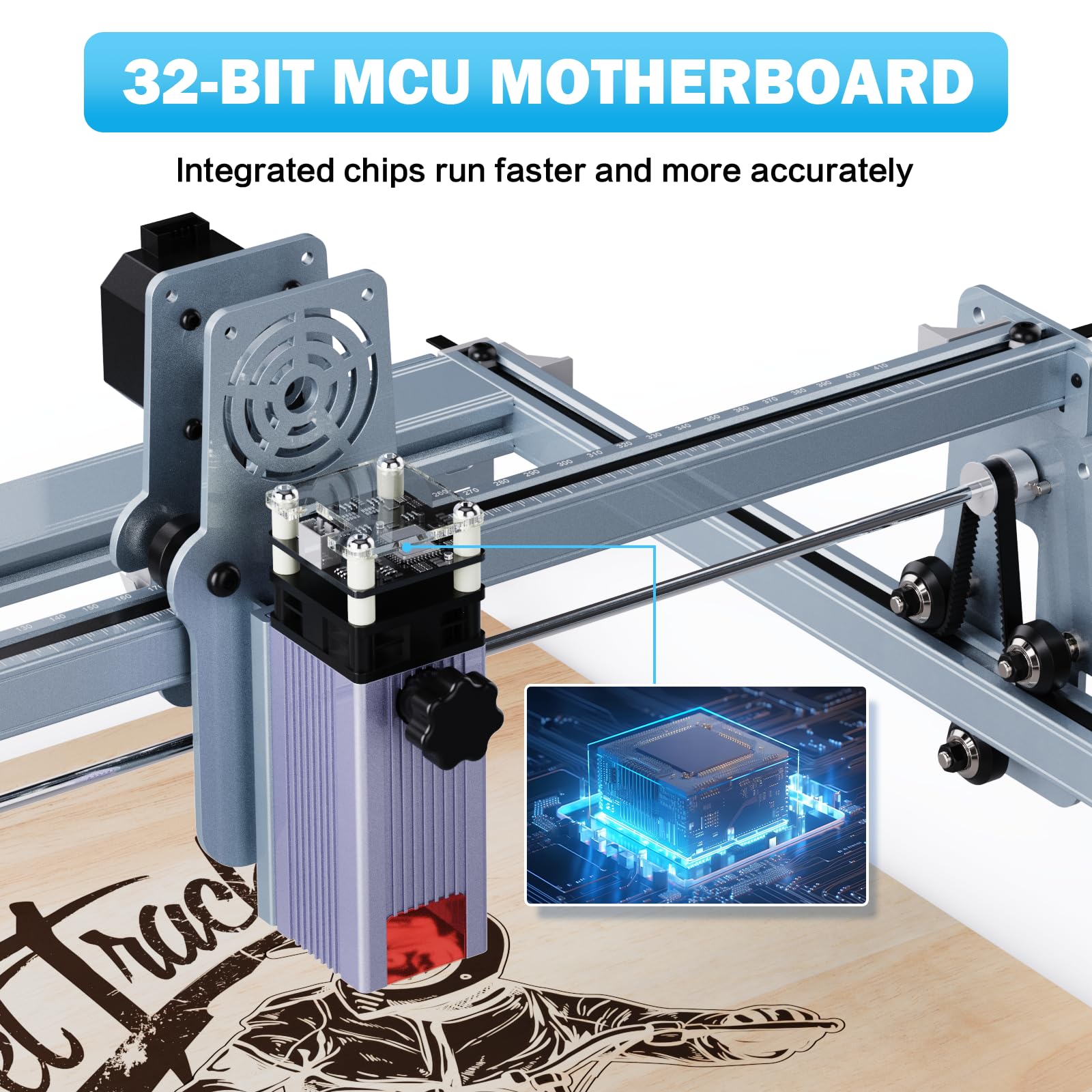 FEKTIK X008 Laser Engraver Machine Laser Cutting Machine,40W Laser Engraving and Cutting Machine, 5W Output Power Laser Cutter,High Accuracy Laser Engraver for Wood,Metal,Glass,Leather,Acrylic,CNC DIY