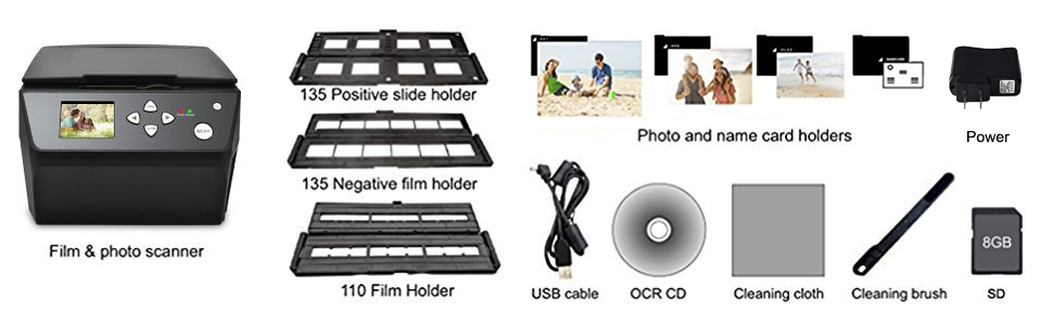 DIGITNOW Digital Film Scanner with 22MP, Converts 35mm, 126, 110, Super 8  Films, Slides, Negatives to JPEG, Tilt-Up 3.5 LCD, Transfer Pictures to  Phones Via WiFi Connection, TV&HDMI, MAC and PC Co-HD