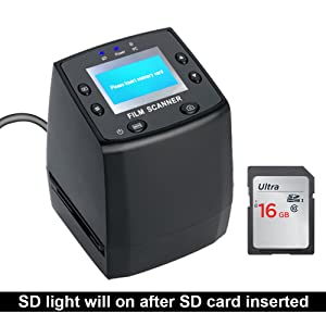DIGITNOW! High Resolution Film Scanner Convert 35/135mmNegative&Slide to  Digital JPEGs and Saved to SD card, Using Built-In Software Interpolation  with 1800DPI High Resolution-5/10M Photo&Film Scanner 